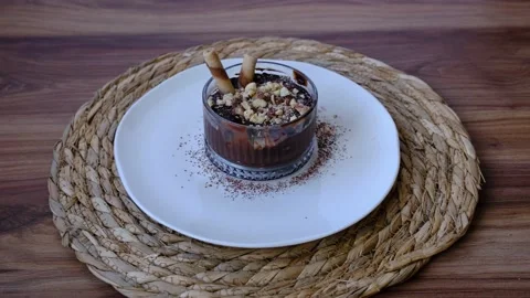 Cacao pudding food Stock Footage 236320366