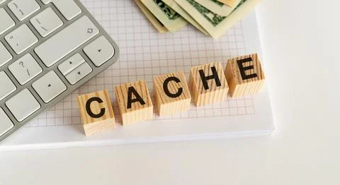 CACHE word made with building blocks, Business Concept 写真素材