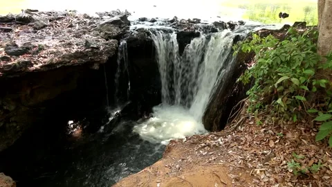 Cachoeira Prata in Chapada do Mesas Stock Footage 161273378