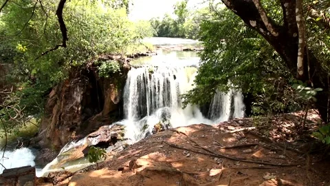 Cachoeira Prata in Chapada do Mesas Stock Footage 161273454