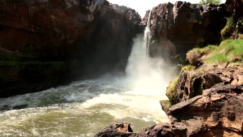 Cachoeira Prata in Chapada do Mesas Stock Footage 161273850