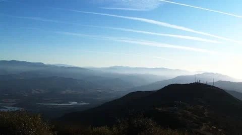 Cachuma valley mountain horizon Stock-Footage 10317852