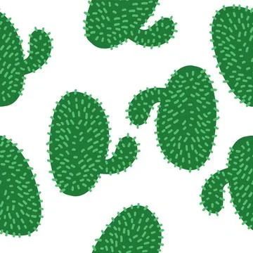 Cacti pattern in cartoon flat style. Colorful print. Fabric wrapping wallpa.. 스톡 일러스트