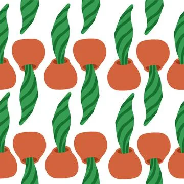 Cacti pattern in cartoon style 스톡 일러스트