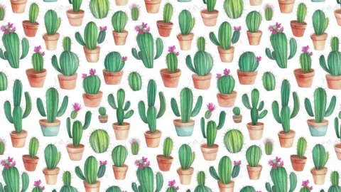 Cacti Pattern June 12 2023 Stock Footage 243596493