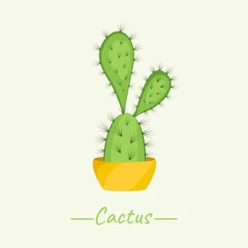 Cacti in a pot Stock Illustration