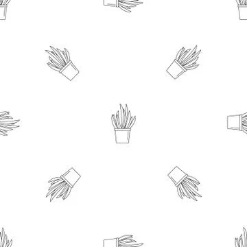 Cacti pot pattern seamless vector 스톡 일러스트