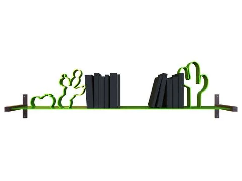 Cacti Shelf Stock Illustration