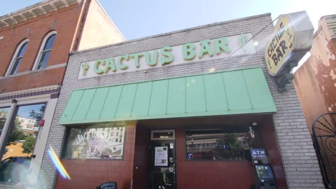 The Cactus Bar historical dive bar Stock Footage 245940563