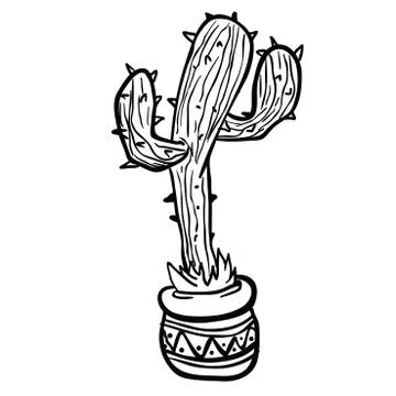 Cactus black Stock Illustration