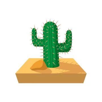 Cactus cartoon icon Stock Illustration