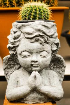 Cactus Ceramic Flower Pot Creative Plant Sculpture Craft Decoration Succulent Stock Photos