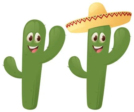 Cactus character Stock Illustration
