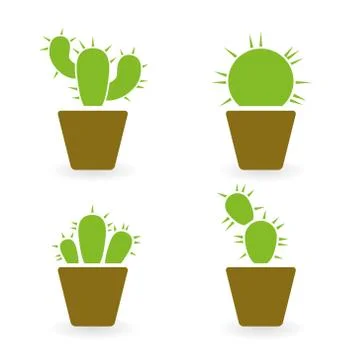 Cactus collection Stock Illustration