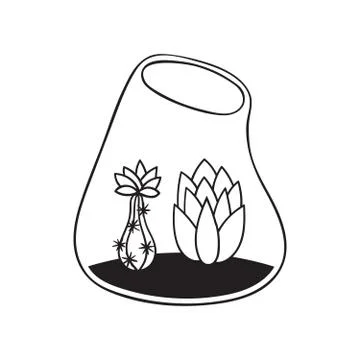 Cactus for coloring books. Vector illustration. Stock Illustration