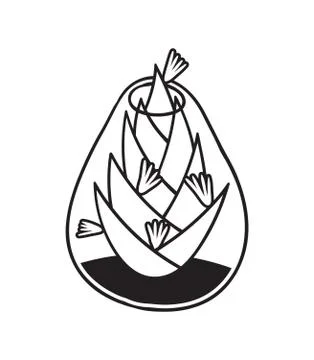 Cactus for coloring books. Vector illustration. Stock Illustration