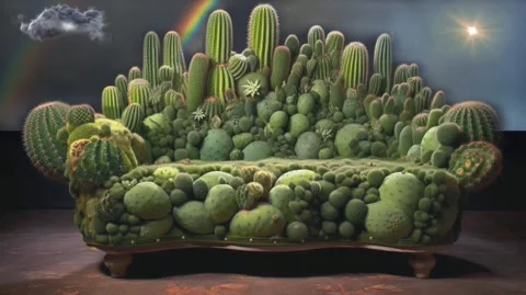 Cactus Couch Stock Footage 246452311
