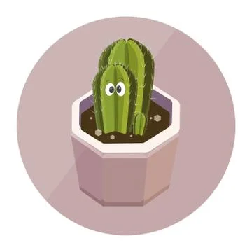 Cactus cute character 스톡 일러스트