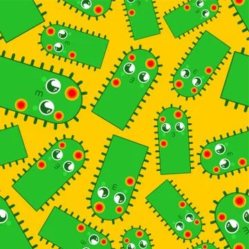 Cactus Cute kawaii pattern seamless. funny peyote cartoon style background .  Stock Illustration