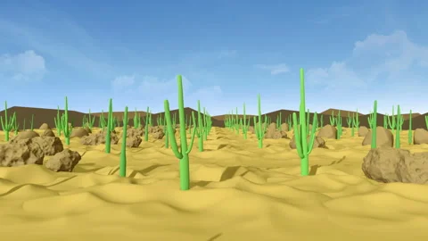 Cactus Desert Day Background Vídeo Stock 242511659
