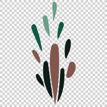 Cactus doodle cute flat design succulent collection abstract sustainable arts. Stock Illustration