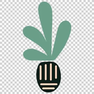 Cactus doodle cute flat design succulent collection abstract sustainable arts. Stock Illustration