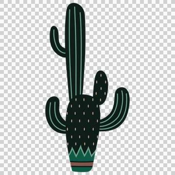 Cactus doodle cute flat design succulent collection abstract sustainable arts. 스톡 일러스트