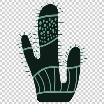 Cactus doodle cute flat design succulent collection abstract sustainable arts. Stock Illustration