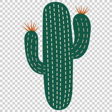 Cactus doodle cute flat design succulent collection abstract sustainable arts. Stock Illustration
