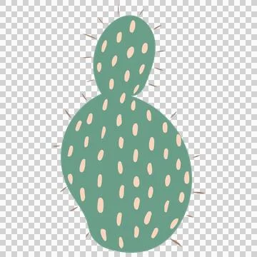 Cactus doodle cute flat design succulent collection abstract sustainable arts. Stock Illustration