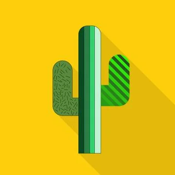 Cactus flat design vector Stock Illustration