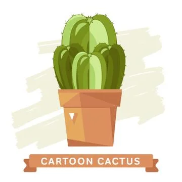 Cactus flower, isolated. Stock Illustration