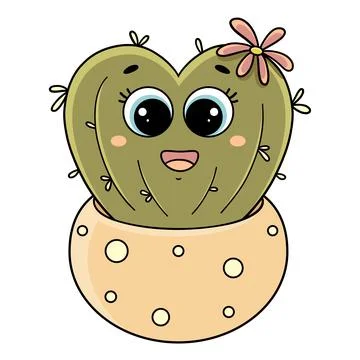 Cactus heart Stock Illustration