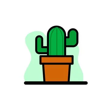 Cactus Icon Conceptual Vector Illustration Design Illustrazione stock