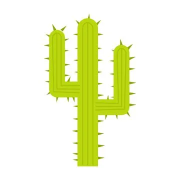 Cactus icon flat Stock Illustration