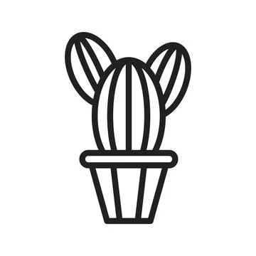 Cactus Icon Image. Stock Illustration