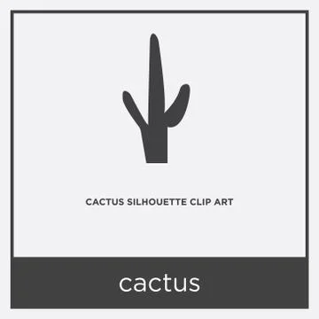 Cactus icon isolated on white background Free Stock Illustration