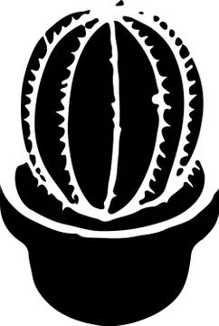 Cactus icon isolated on white background Stock Illustration