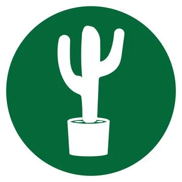 Cactus icon logo design Stock Illustration