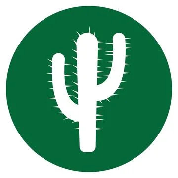 Cactus icon logo design Stock Illustration