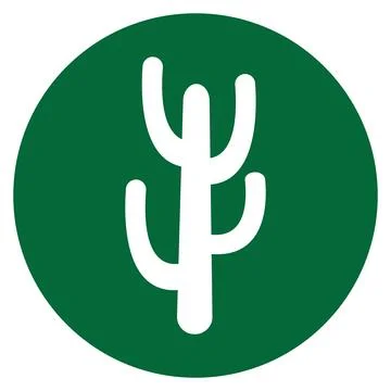 Cactus icon logo design Stock Illustration