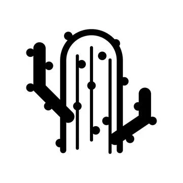 Cactus icon logo design template isolated illustration Stock Illustration