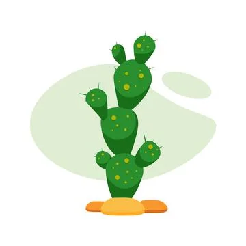 Cactus illustration design element, flat icon Illustrazione stock