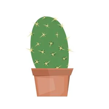 Cactus isolated vector on white background Stock Illustration
