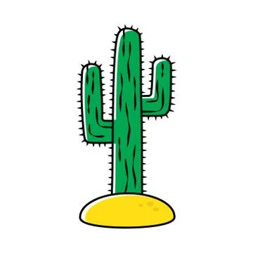 Cactus isolated on white background Stock Illustration