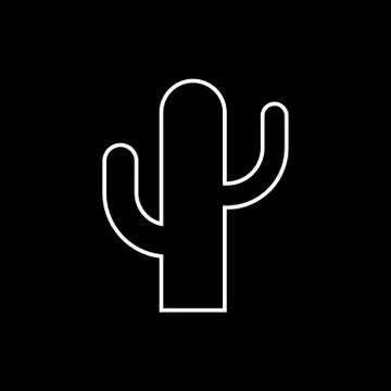 Cactus it is icon . Stock Illustration