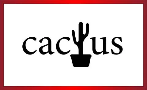 Cactus logo. Creative logo design. Flat cactus Stock Illustration