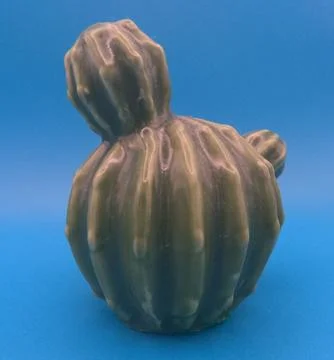 Cactus model on turquoise background Stock Photos