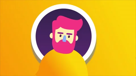 Cactus Morphing to Man in Yellow Background Stock Footage 219555017