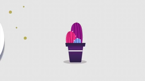 Cactus Morphing to Man in Yellow Background Stock Footage 281249595